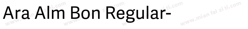 Ara Alm Bon Regular字体转换